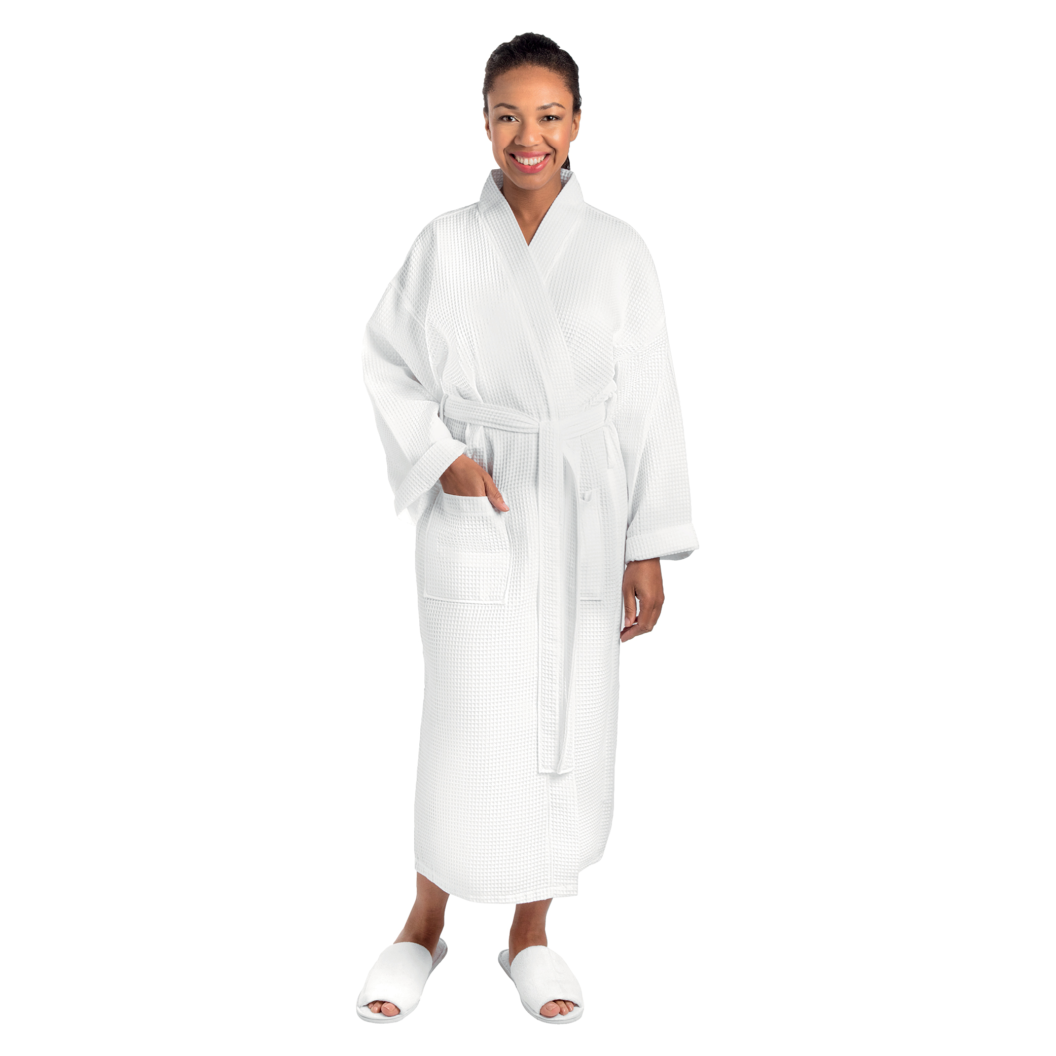 Waffle Kimono Style Bathrobe